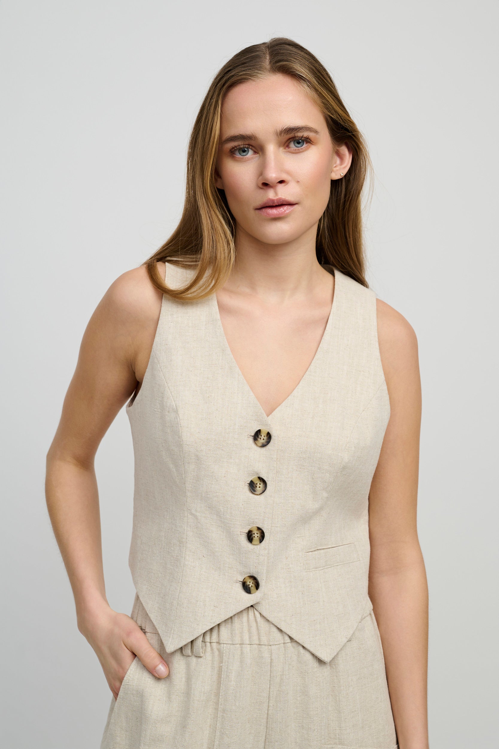 CRAshley Hør Vest